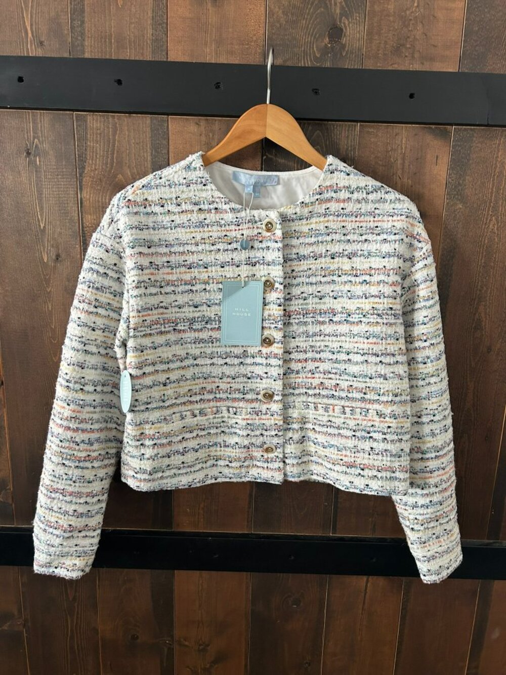 NWT! Hill House The Ames Jacket Tonal Multi Tweed Women's Size Small